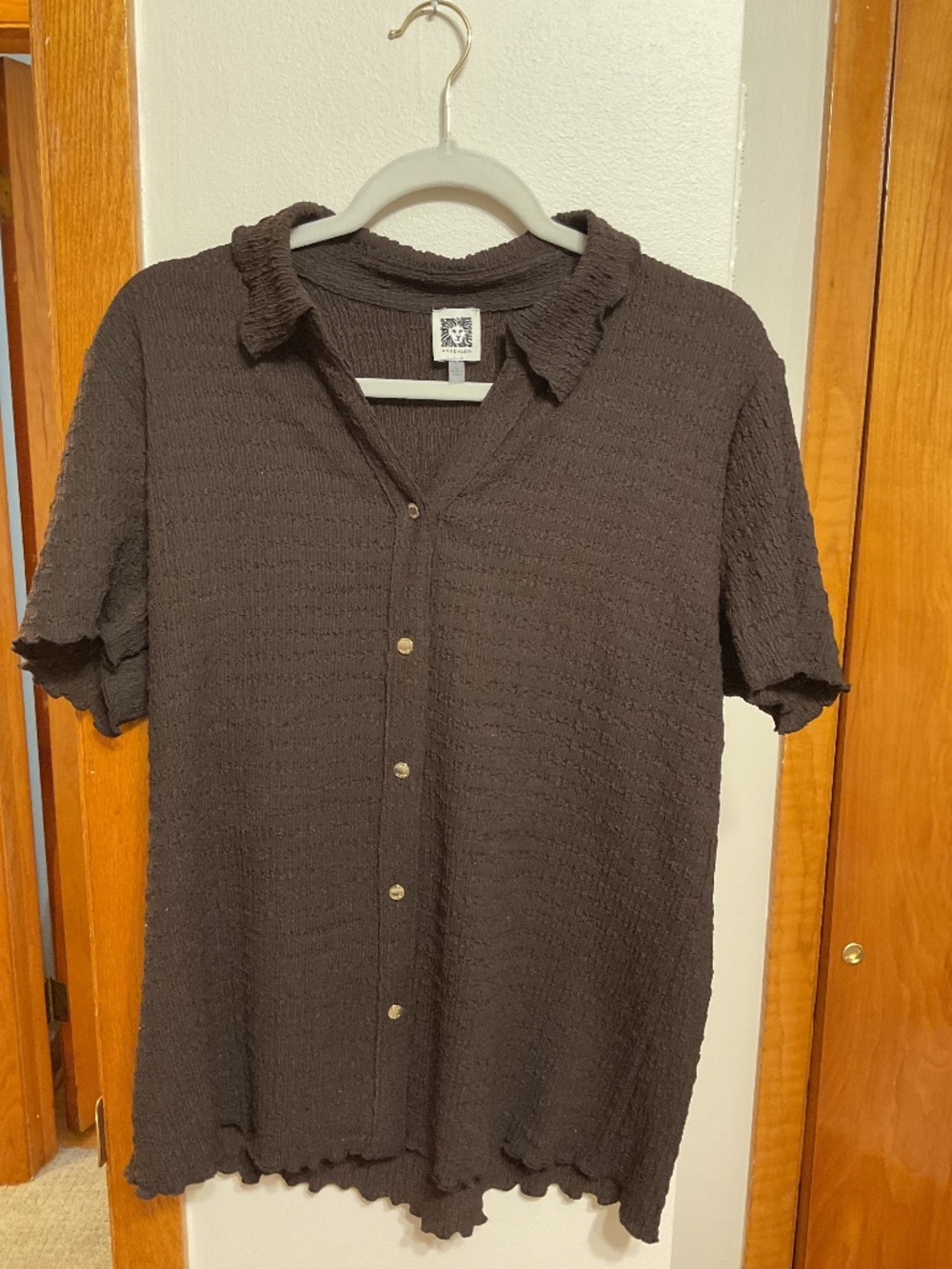 Anne Klein dressy short sleeve shirt